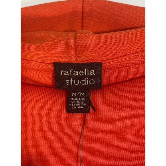 Rafaella Boatneck Knit Top Panama Orange Women’s Size Medium NWT - Picture 3 of 9